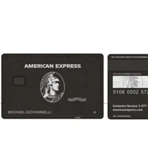Customisable Black Centurion Card Personalised AMERICAN EXPRESS Entertainment