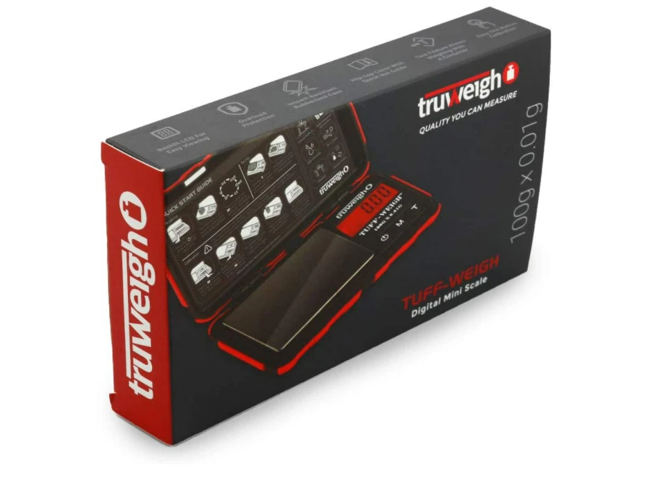 Mini Bascula Digital Tuff-weigh 1000 Gx 0.1 G Negro / Rojo - Imagen 4 de 4