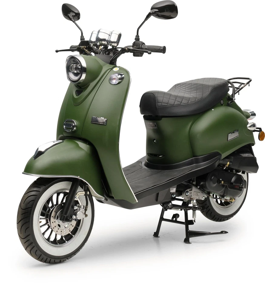 Motorroller 50 ccm Burnout MiniMe 2.0 Mattgrün 45 km/h - Bild 3 von 4