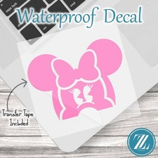 Minnie Mouse Peeker Vinyl Decal, Disney Villain Decal for Cars and Laptops