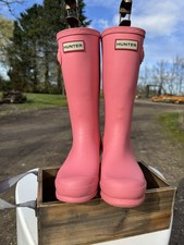 BNWOT Girls Hunter Wellington Boots/Wellies,size 2, Pink,Country,Classic, 