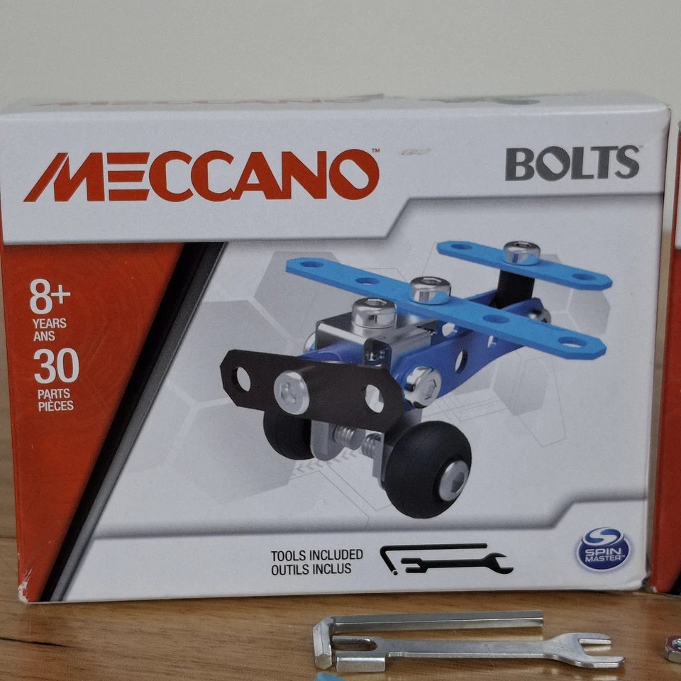 Meccano Bolts Plane & Racecar Car STEM Educational Metal Toys Educational - Image 3 of 4
