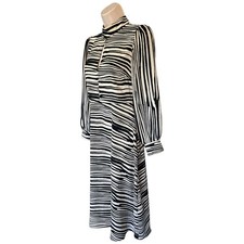 Banana Republic Zebra /Animal Print Midi Dress Size 2 Petite
