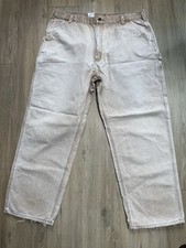 Carhartt Herren VINTAGE 1990&rsquo;s Tan Brown Distressed Baggy JEANS 38 Waist