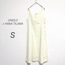 UNIQLO Collaboration Seersucker Long Dress S Cream Yellow
