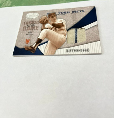 2004  Leaf Certified Baseball Materials  Fabric of  Game  TOM SEAVER  NY   13/25