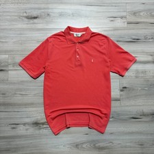 Vintage Yves Saint Laurent YSL Pour Homme Embroidered Logo Coral Polo Shirt Sz L