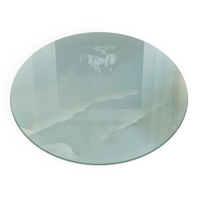 Anti-Funken Glas Schutzplatte Für Kamin & Ofen Elegantes Marmormotiv fi80 cm