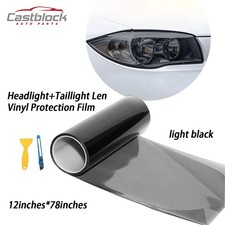 12x78 Light Black Gloss Tint Film Lens Vinyl Wrap Fit For Headlighttaillights 12x78 Light Black Gloss Tint Film Lens Vinyl Wrap Fit For Headlighttaillights