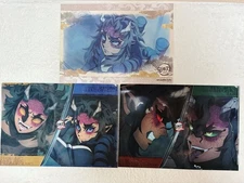 Demon Slayer Kimetsu no Yaiba Ufotable Cafe 3-Piece Card Set Used