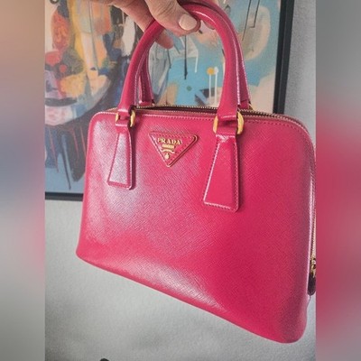 PRADA Promenade Small Saffiano Vernice Bag – Peonia Pink | eBay