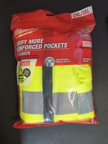 Milwaukee 48-73-5043 High Visibility Yellow Performance Safety Vest - XXL/XXXL image 3