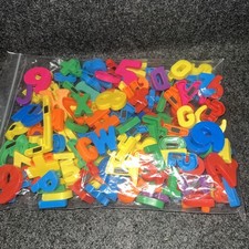 Vintage Alphabet Letters Magnets Numbers Refrigerator Lot Over 150 Pieces