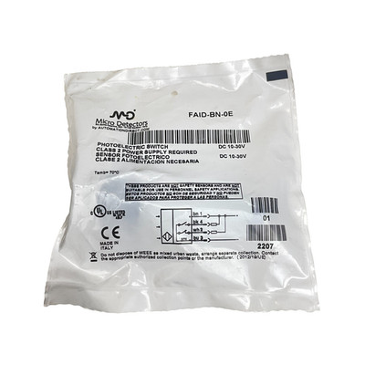 AUTOMATION DIRECT FAID-BN-0E PHOTOELECTRIC SENSOR THROUGH-BEAM RECEIVER