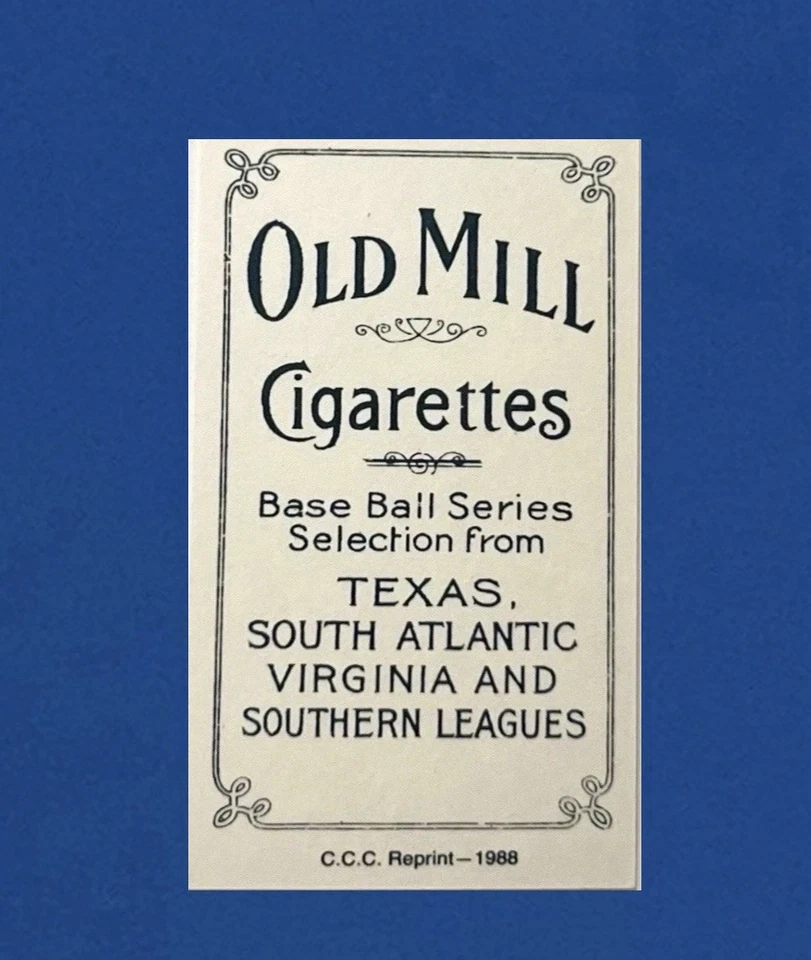💎1909-11 T206⚾️CY YOUNG OLD MILLS PORTAL(HQ) CCC 1988 ¡REIMPRESIÓN! Foto 3 de 4