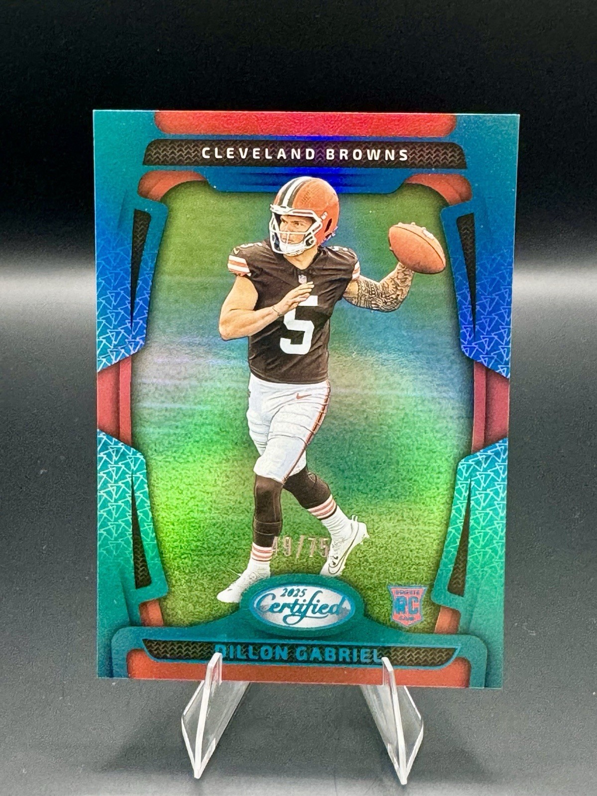 2025 Panini Certified - Browns RC Dillon Gabriel #192 Mirror Teal 49/75 (RC)
