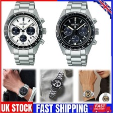 ✨New Seikos White/Black.Dial Stainless Steel Strap Watch HOT IN UK✨