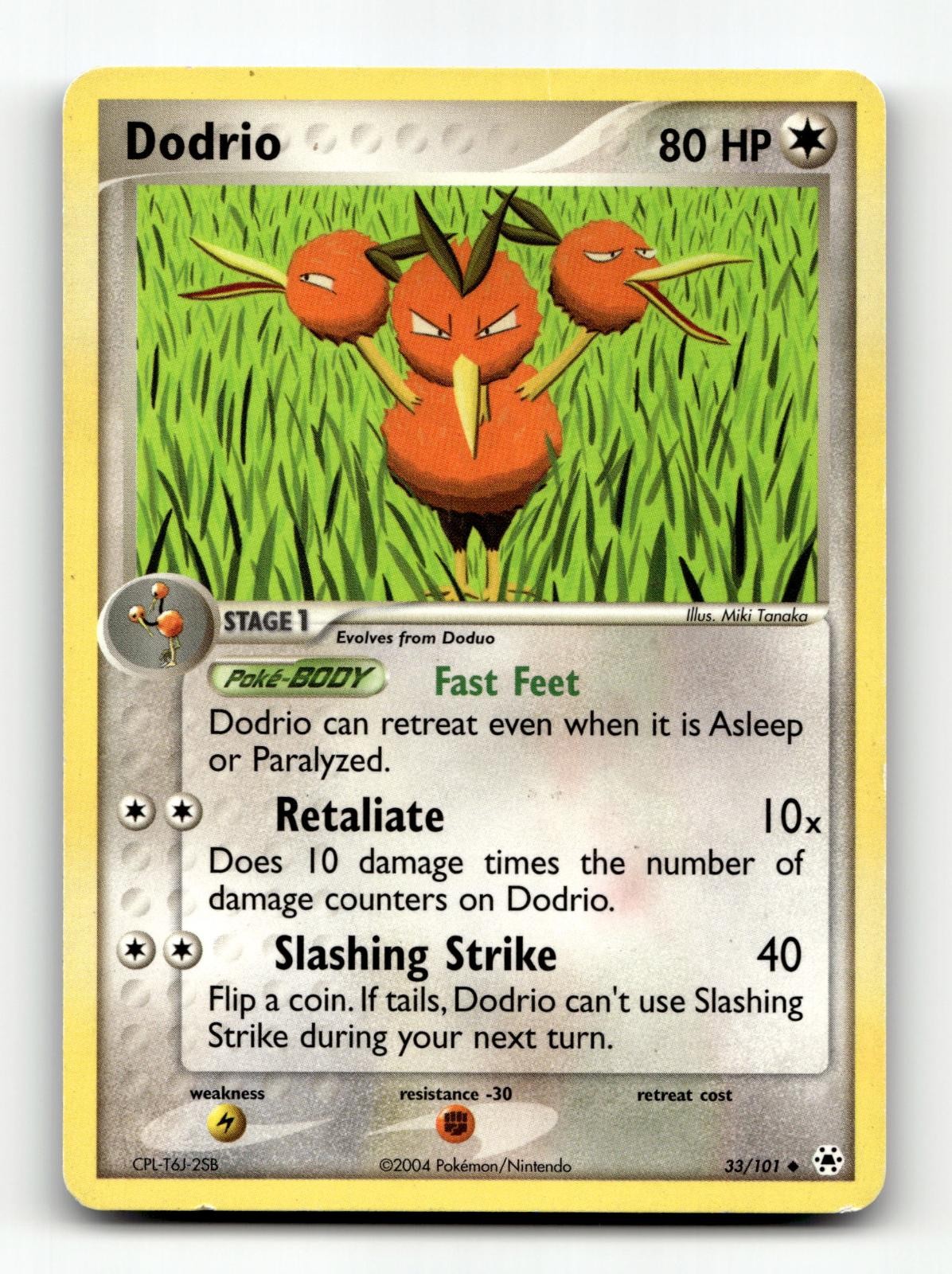 🐉 Dodrio 33/101 Uncommon Hidden Legends Pokemon HP