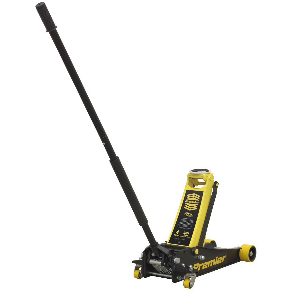 Sealey Premier Low Profile Trolley Jack with Rocket Lift 4 Tonne - Yellow 4040AY