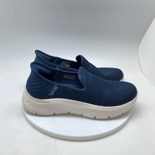 Skechers Shoes Womens 9 Hands Free Slip Ins Go Walk Flex Blue 124963 Athletic
