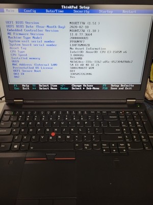 Lenovo ThinkPad P51 Xeon E3-1505M v6 16GB RAM NO OS/HD *BIOS/READ* | C573