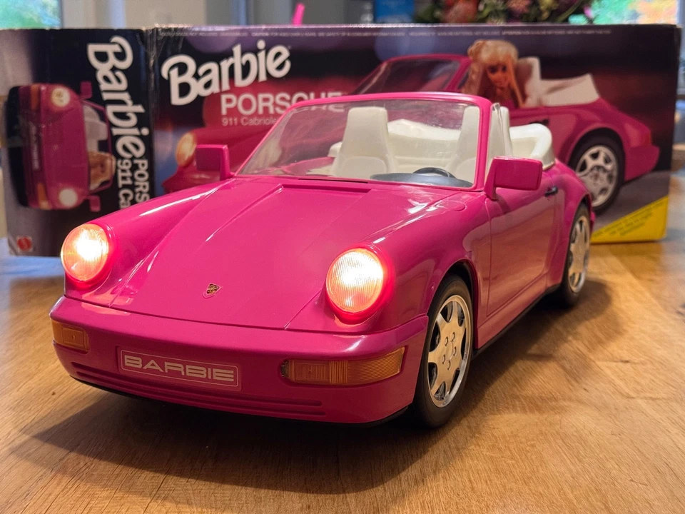 Mattel Barbie Porsche 911 Cabriolet 1992 Pink, Box, selten TOP - Bild 3 von 4