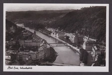 Vintage postcard Bad Ems panoramic view Lahn river Rhineland Palatinate 1939