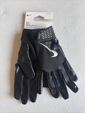Nike Alpha Batting Gloves Youth Unisex Size LG Black/Black/Grey  INV324 