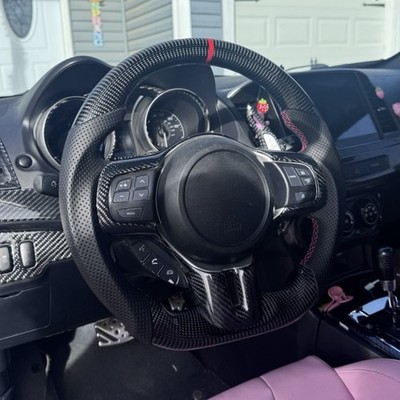 Carbon Fiber Steering Wheel for Mitsubishi Lancer Evolution Evo X with CF Trim