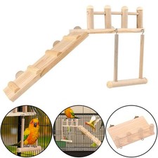 Pet Cockatiel Parrot Bird Cage Perches Stand Platform Budgie Hanging Toy