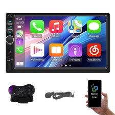 7' Car Radio Double 2 Din Car Stereo Touch Screen Android Auto Apple CarPlay BT