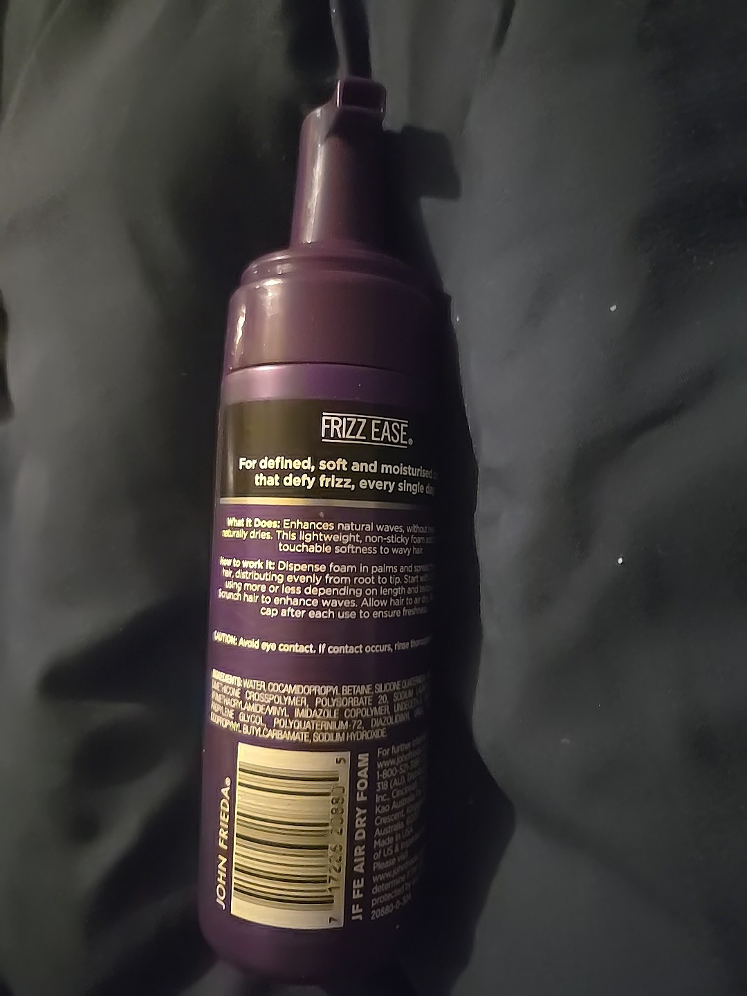 No Top~John Frieda Frizz Ease Air Dry Waves Styling Foam, Dream Curls, 5 Oz