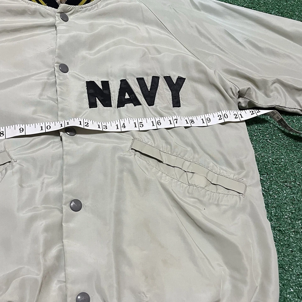 Chaqueta Universitaria Russell Athletic Bomber Años 70 De Colección Azul Marino Talla Pequeña Hecha en EE. UU. Foto 4 de 4