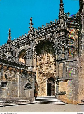 AK - Portugal - Tomar - Kloster Christi - Kirchportal - Grünkohl