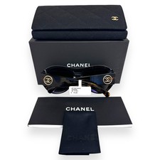 Chanel Sunglasses ch5508A 714/3 Brown Tortoise Gold CC Logo with Case NWT