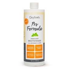 Oxyfresh 16 Fl Oz Pack of 1 , Pro Formula Fluoride Free - Fresh Mint W/ Zinc