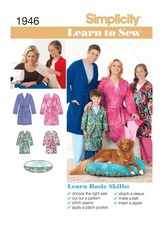 Simplicity Sewing Pattern 1946 Unisex Childs Teens Adults Robe Size XS-LG/XS-XL