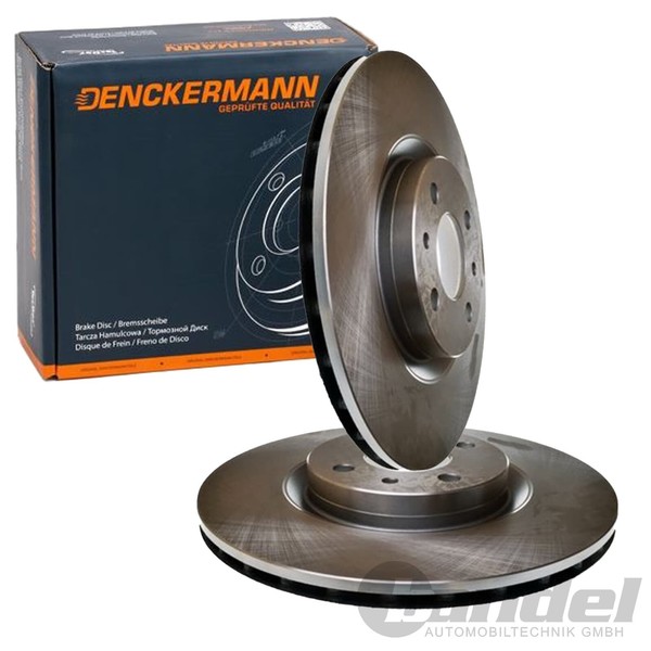 2X Denckermann Bremsscheiben 284Mm BelÜFtet Vorne Passend FüR Alfa Romeo 145 146-image