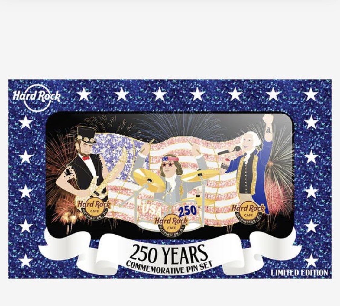 2026 HARD ROCK CAFE WASHINGTON DC 250 YEARS COMMEMORATIVE 3-PIN