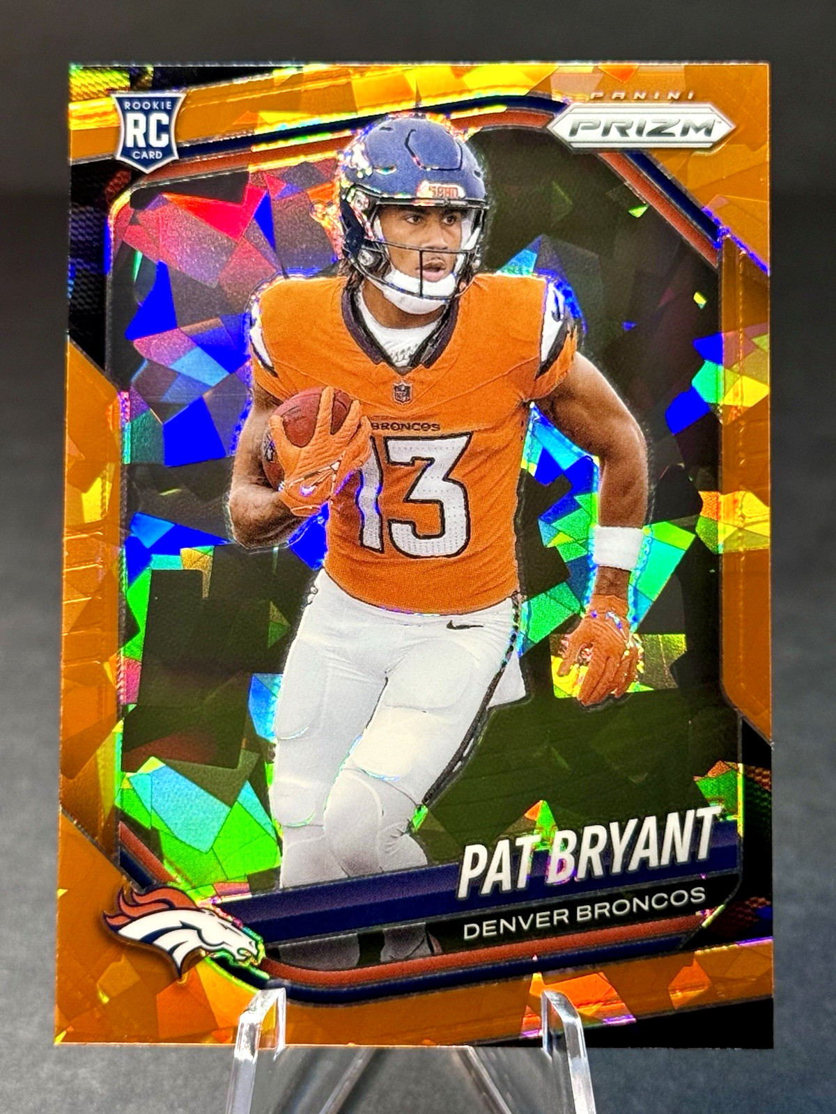 2025 Panini Prizm Pat Bryant #366 Orange Ice Prizms RC Broncos