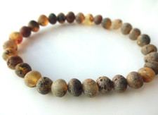 Unbearbeitetes Bernstein Armband – Echter Naturbernstein – Rohbernstein – Rund