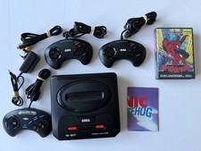 Sega Mega Drive II Console + Spiderman 3x controllers tested working genesis 