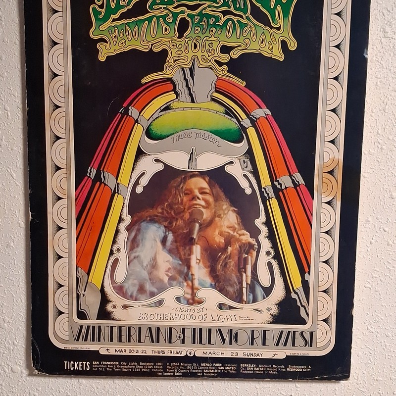 Janis Joplin Concert Poster - Winterland / Fillmore West Mar 20-23