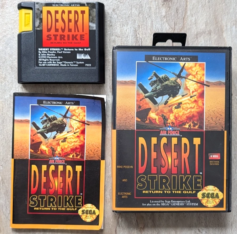 Desert Strike Sur Sega Megadrive/Genesis - Complet Boîte + Notice - PAL (Très Bon état)