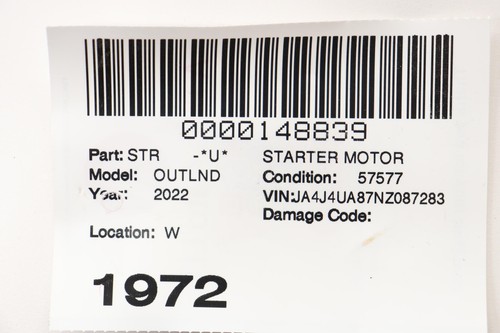 MITSUBISHI OUTLANDER 2022-2025 MOTOR DE 2,5 L MOTOR DE ARRANQUE 12 V OEM 23006RA0A - Imagen 12 de 12