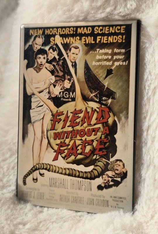 Vintage Fiend Without A Face Film Movie 1958 Magnet Cinema Poster Souvenir 90s 