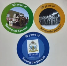 3th S.E. Set,  EFI/NAAFI/AAFES 5, 10 & 25 cents Pogs  from 2010  About Uncir.