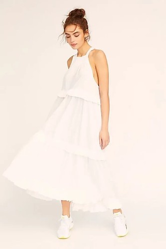 Free People Anita Midi Dress Endless Summer Sleeveless Smocked Tiered Small S