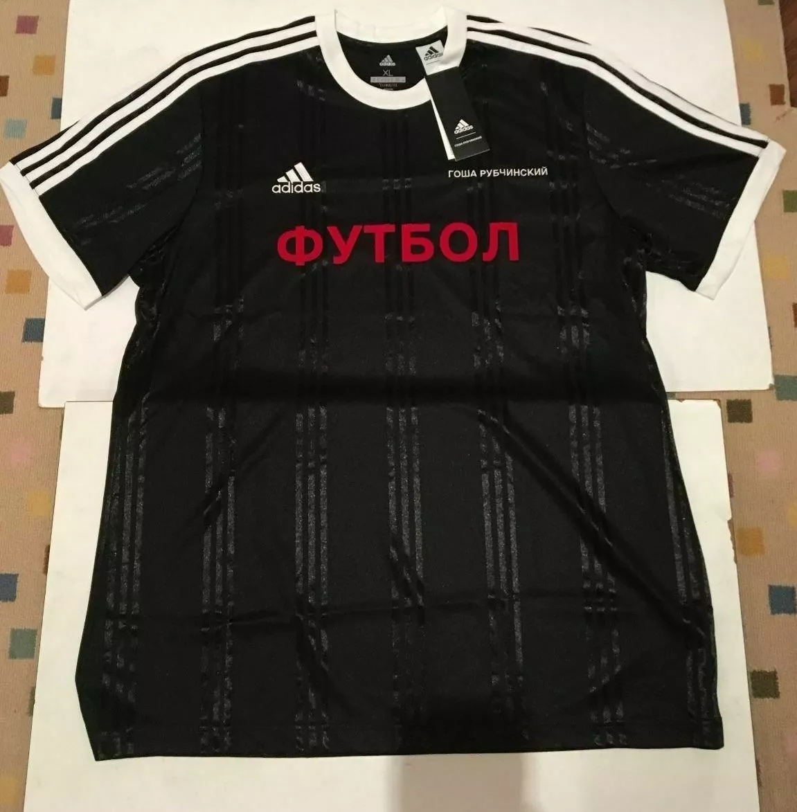 ADIDAS × GOSHA RUBCHINSKIY a/w 17 soccer jersey black Size large