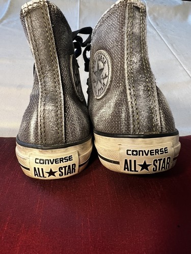 CONVERSE John Varvatos CT HI Silver/Black Men's Shoes Size 5/Women's Size 7 used - Picture 5 of 11